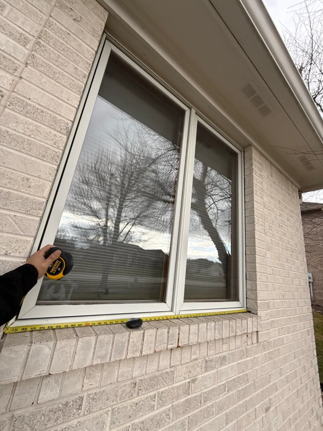 Frame and seal detail on a Center Grove window job